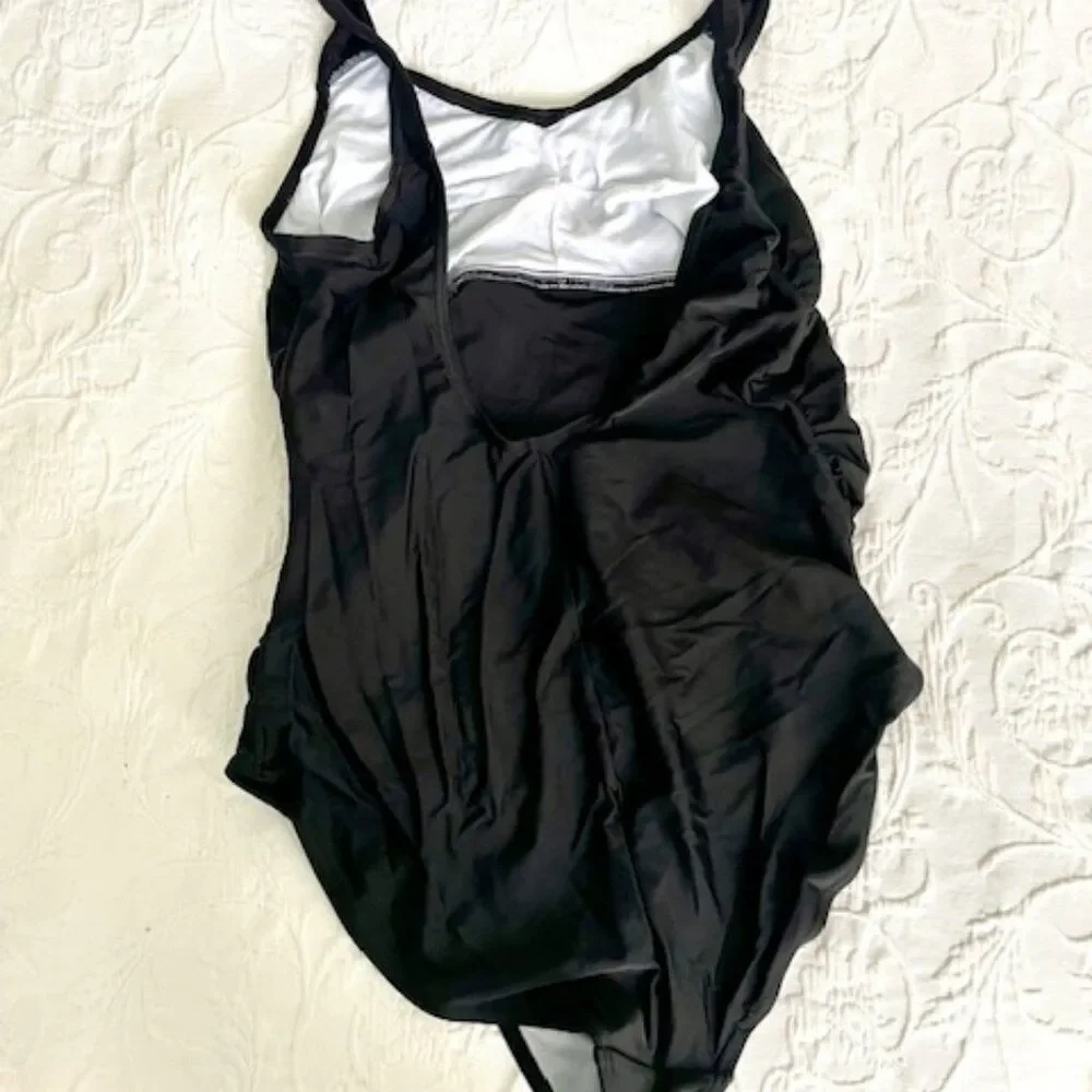 Black Speedo One Piece Swimming Bathing Swim Suit XXL